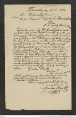 Nachlass Franz Steindachner, Brief von Gustav Hopke an Franz Steindachner (25.07.1896), Inv.Nr. 238.01, Seite 1